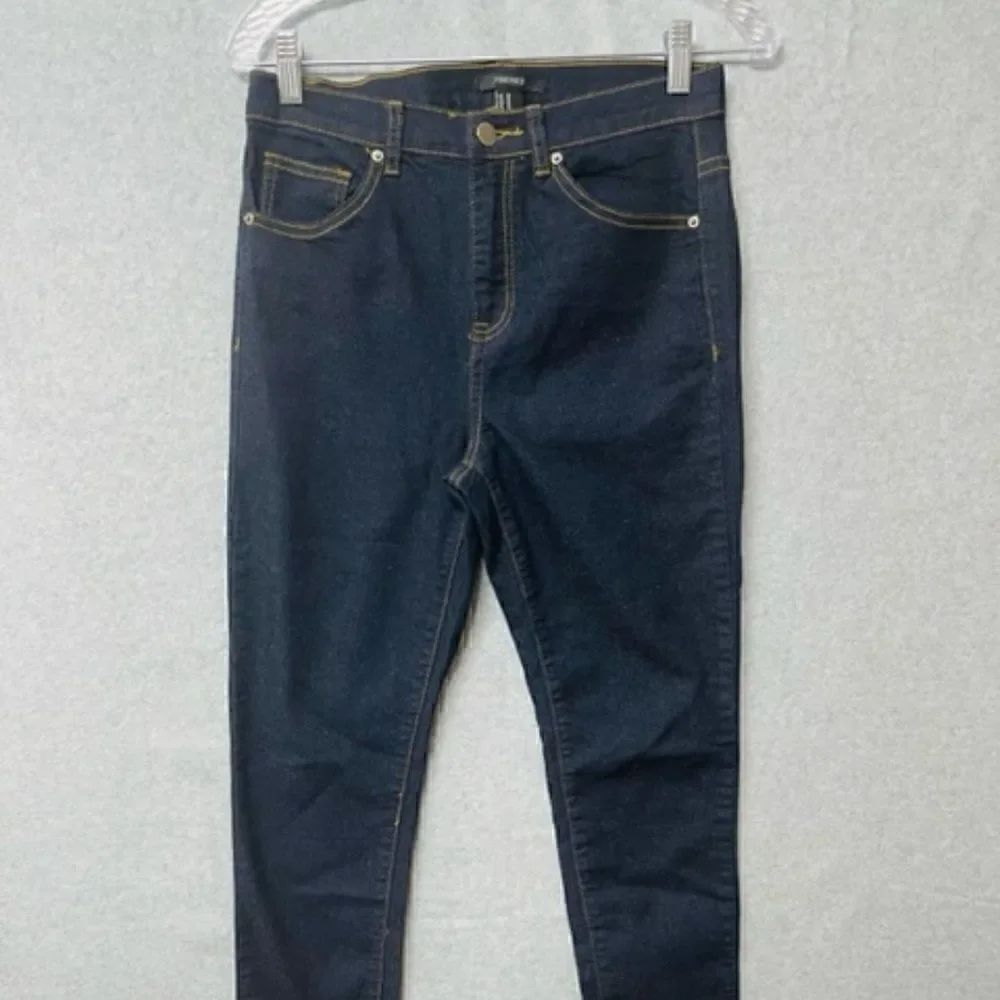 Forever 21 Jeans Womens Blue Denim Skinny Dark Wash Hi Rise 28 x 29 Very good c
